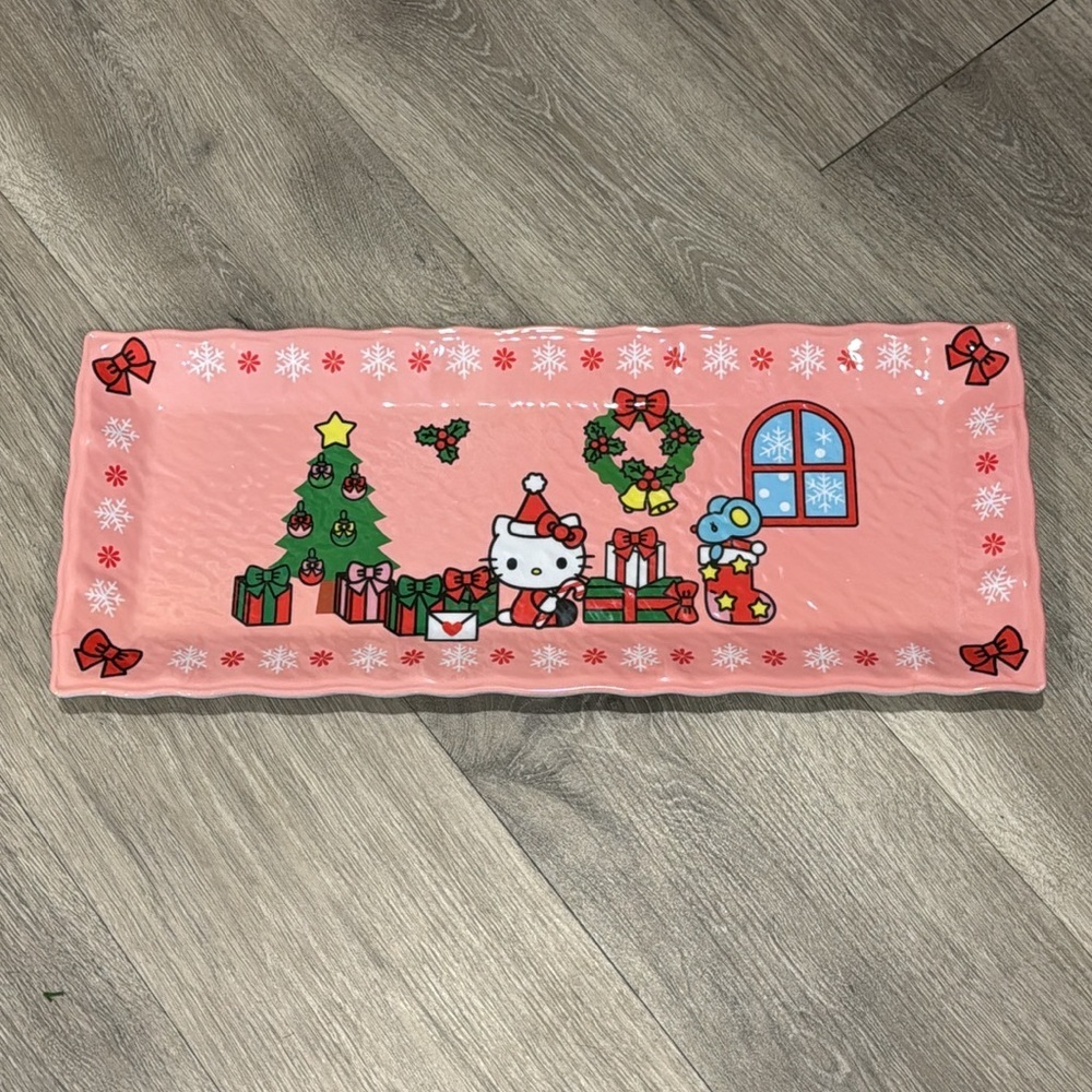Hello Kitty Santa Christmas Holiday Melamine Dining Dinner Set Plate Bowl Cup - Picture 3 of 16